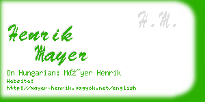 henrik mayer business card